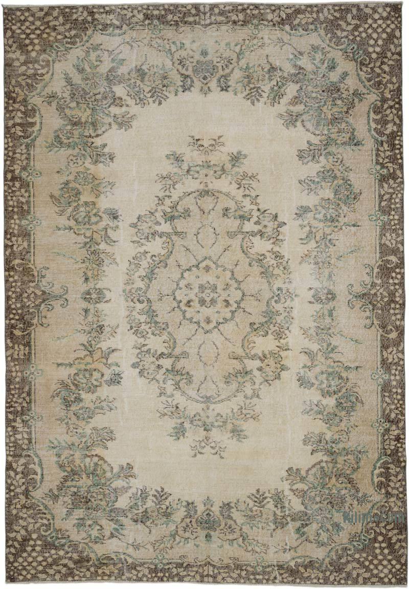 Alfombra Vintage Turca Anudada a Mano - 196 cm x 284 cm - K0066203