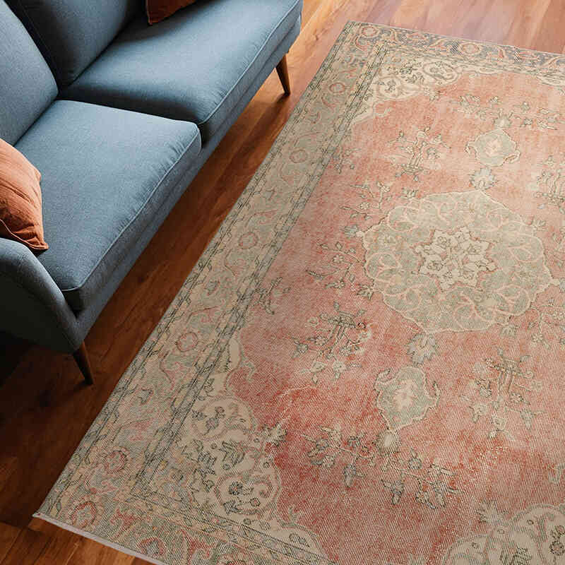 Vintage Turkish Hand-Knotted Rug - 6' 2" x 8' 9" (74" x 105") - K0066210