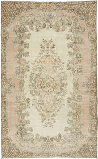Vintage Turkish Hand-Knotted Rug - 5' 8" x 9' 2" (68" x 110")