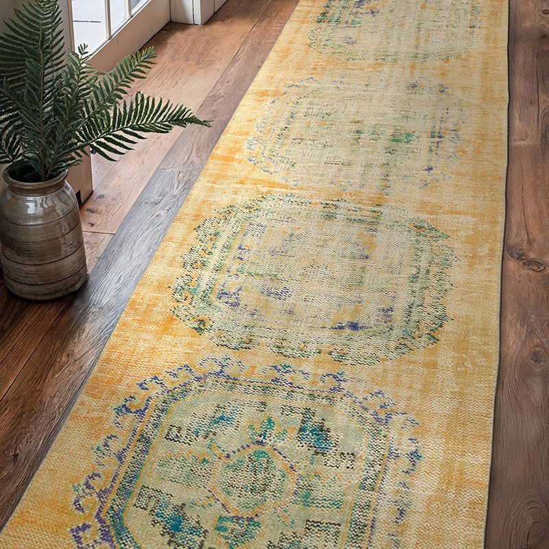 Alfombra Turca Vintage De Pasillo - 93 cm x 330 cm - K0066232