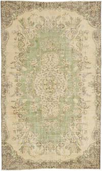 Vintage Turkish Hand-Knotted Rug - 5' 4" x 8' 10" (64" x 106")