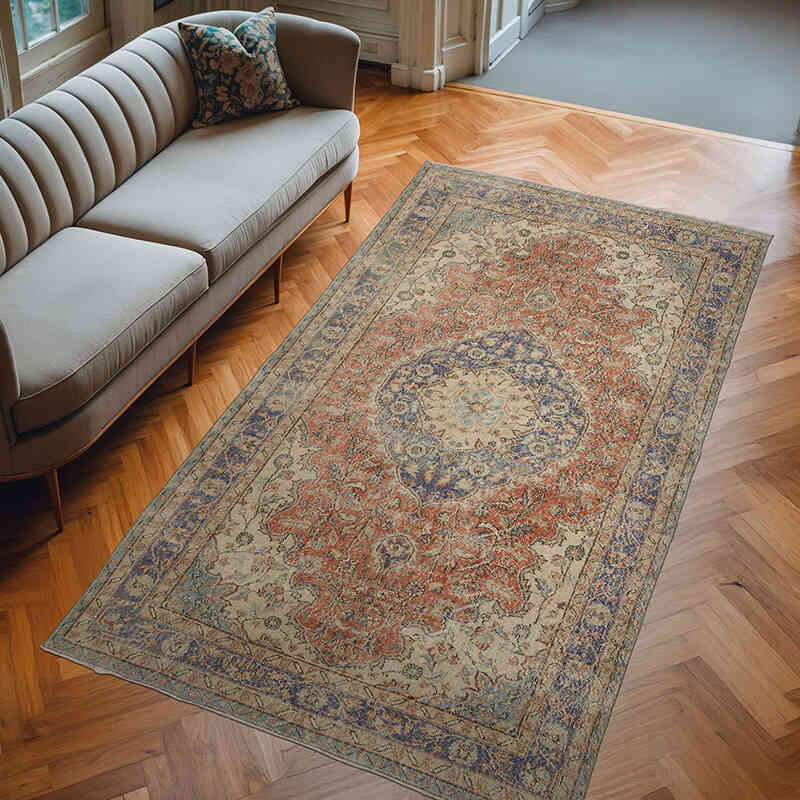 Vintage Turkish Hand-Knotted Rug - 5' 6" x 10' 1" (66" x 121") - K0066253