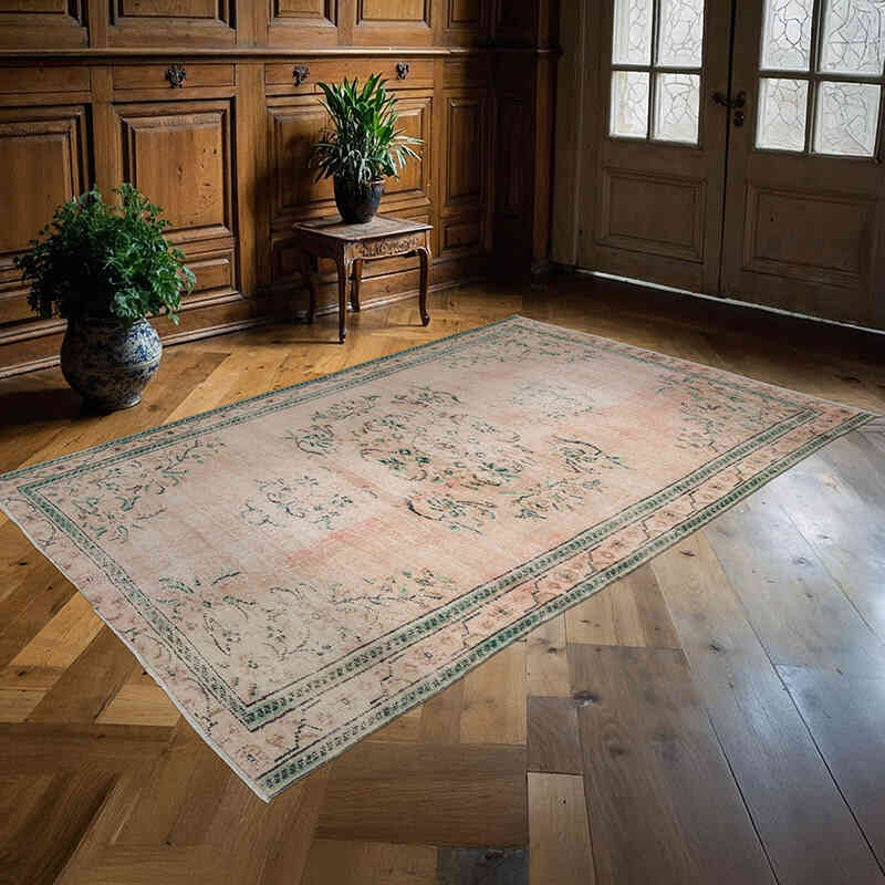 Vintage Turkish Hand-Knotted Rug - 5' 7" x 8' 6" (67" x 102") - K0066259