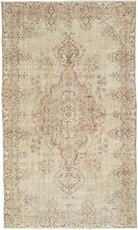 Vintage Turkish Hand-Knotted Rug - 5' 5" x 9' 1" (65" x 109")