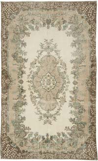 Vintage Turkish Hand-Knotted Rug - 6' 7" x 10' 6" (79" x 126")