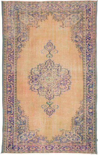 Vintage Turkish Hand-Knotted Rug - 5' 8" x 9' 2" (68" x 110")