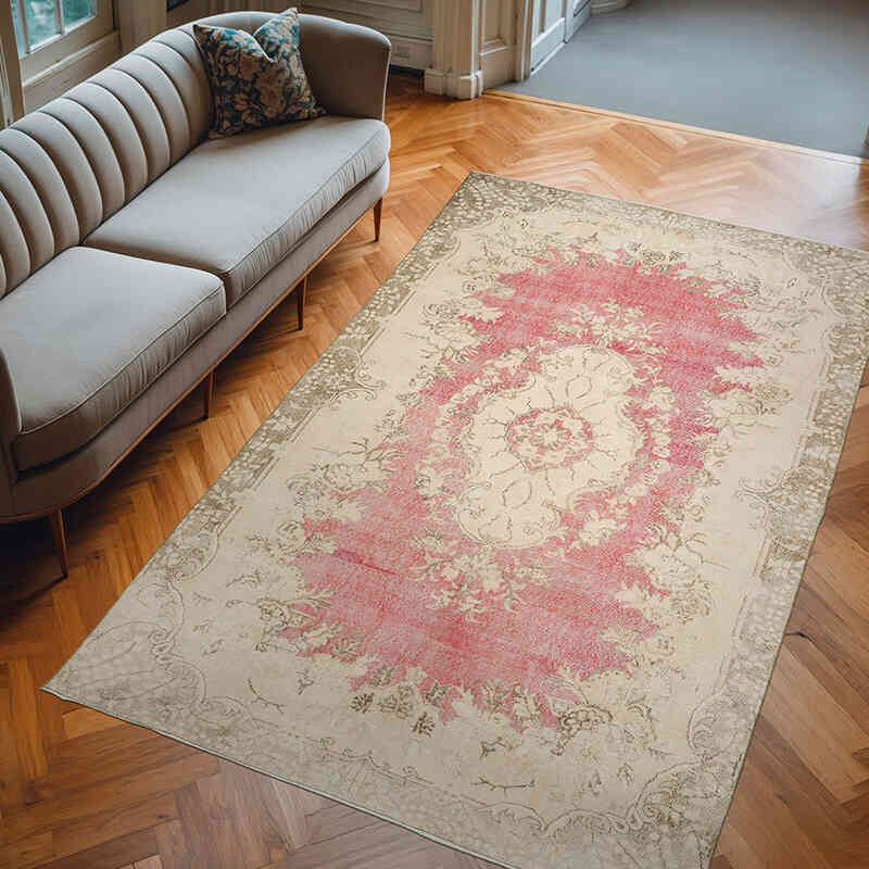 Vintage Turkish Hand-Knotted Rug - 6' 7" x 10' 5" (79" x 125") - K0066275