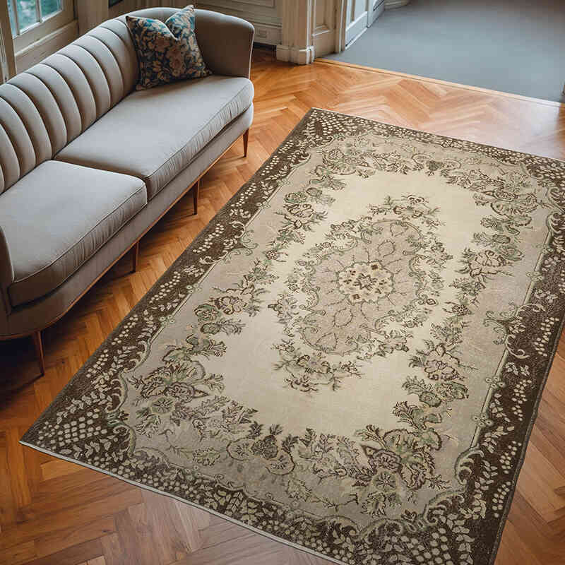 Vintage Turkish Hand-Knotted Rug - 6' 9" x 10' 2" (81" x 122") - K0066299