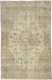 Vintage Turkish Hand-Knotted Rug - 6' 6" x 10' 1" (78" x 121")