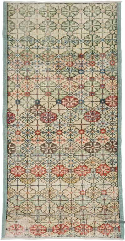 El Dokuma Vintage Halı - 116 cm x 223 cm