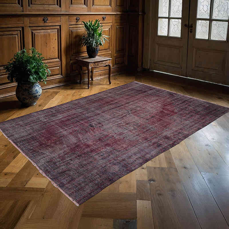 Alfombra Turca Vintage Sobre-teñida - 162 cm x 236 cm - K0066334