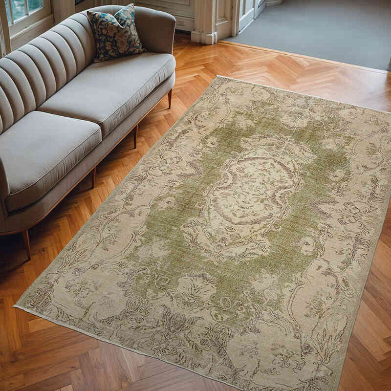 Alfombra Vintage Turca Anudada a Mano - 195 cm x 295 cm - K0066337