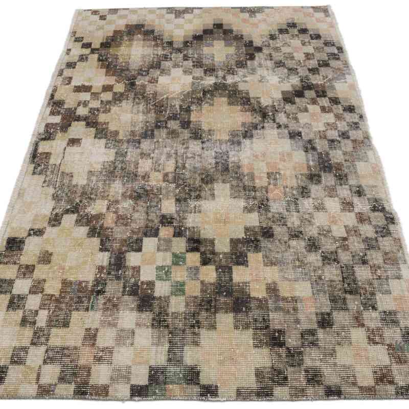 El Dokuma Vintage Halı - 90 cm x 175 cm - K0066346
