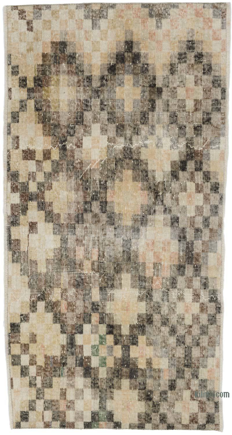 El Dokuma Vintage Halı - 90 cm x 175 cm - K0066346