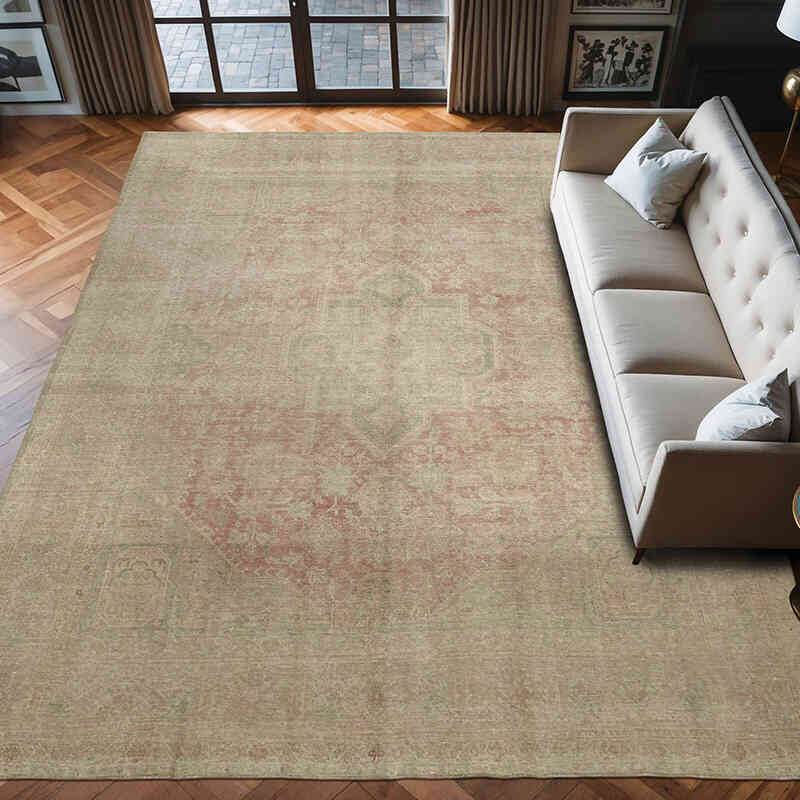 El Dokuma Vintage Halı - 296 cm x 387 cm - K0066414