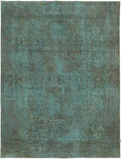 Over-dyed Vintage Hand-Knotted Oriental Rug - 9' 7" x 12' 8" (115 in. x 152 in.)