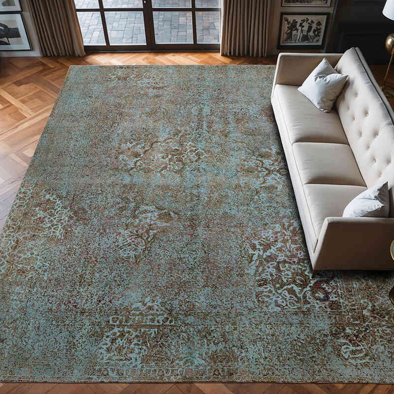 Boyalı El Dokuma Vintage Halı - 294 cm x 380 cm - K0066450