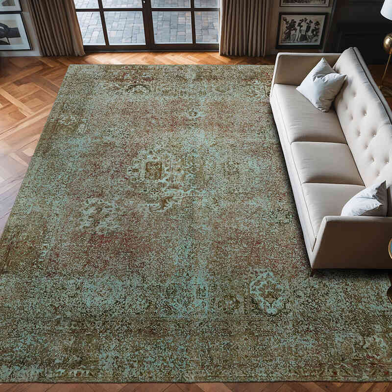 Boyalı El Dokuma Vintage Halı - 290 cm x 375 cm - K0066466