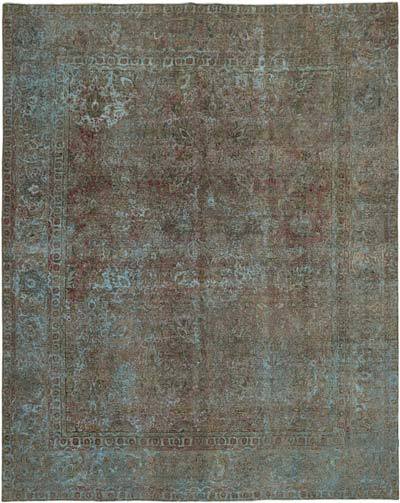 Over-dyed Vintage Hand-Knotted Oriental Rug - 10' 1" x 12' 6" (121 in. x 150 in.)