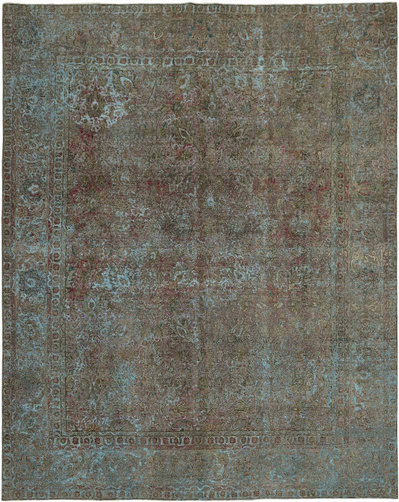 Boyalı El Dokuma Vintage Halı - 307 cm x 382 cm - K0066467