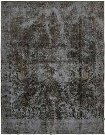 Over-dyed Vintage Hand-Knotted Oriental Rug - 9' 7" x 11' 11" (115 in. x 143 in.)