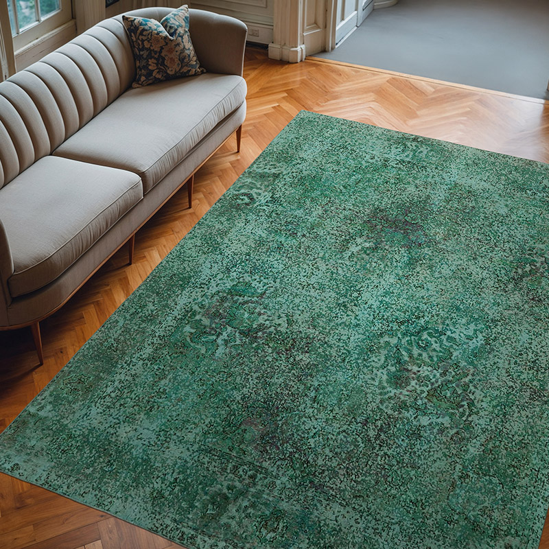 Over-dyed Vintage Hand-Knotted Oriental Rug - 8' 1" x 10' 5" (97" x 125") - K0066484