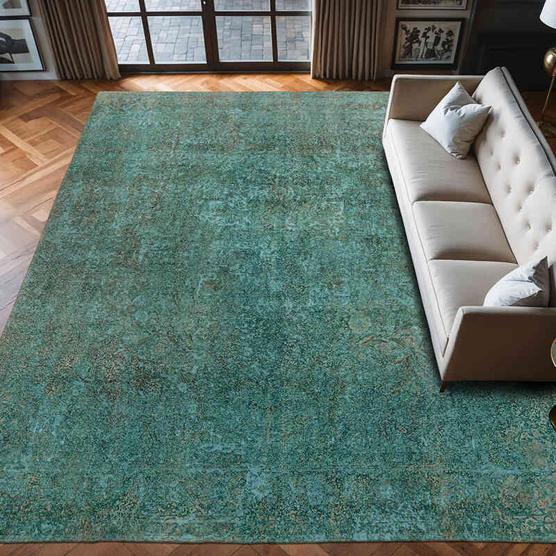 Boyalı El Dokuma Vintage Halı - 300 cm x 387 cm - K0066488