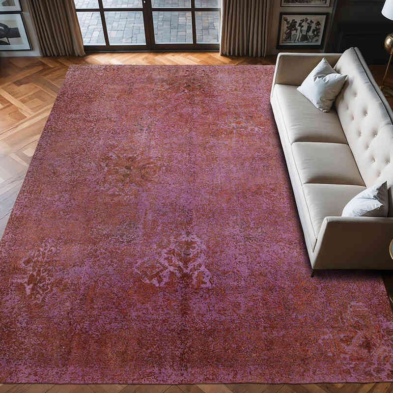 Over-dyed Vintage Hand-Knotted Oriental Rug - 9' 7" x 12' 8" (115" x 152") - K0066491