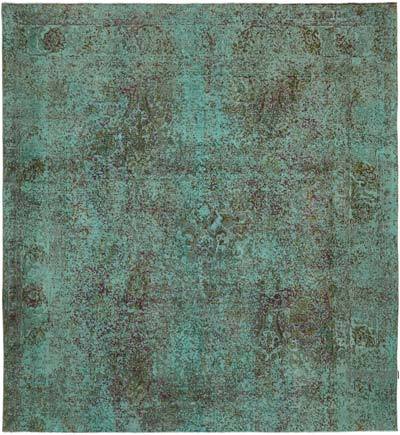 Over-dyed Vintage Hand-Knotted Oriental Rug - 9' 6" x 10' 1" (114 in. x 121 in.)