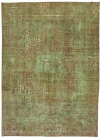 Over-dyed Vintage Hand-Knotted Oriental Rug - 9' 4" x 12' 10" (112" x 154")