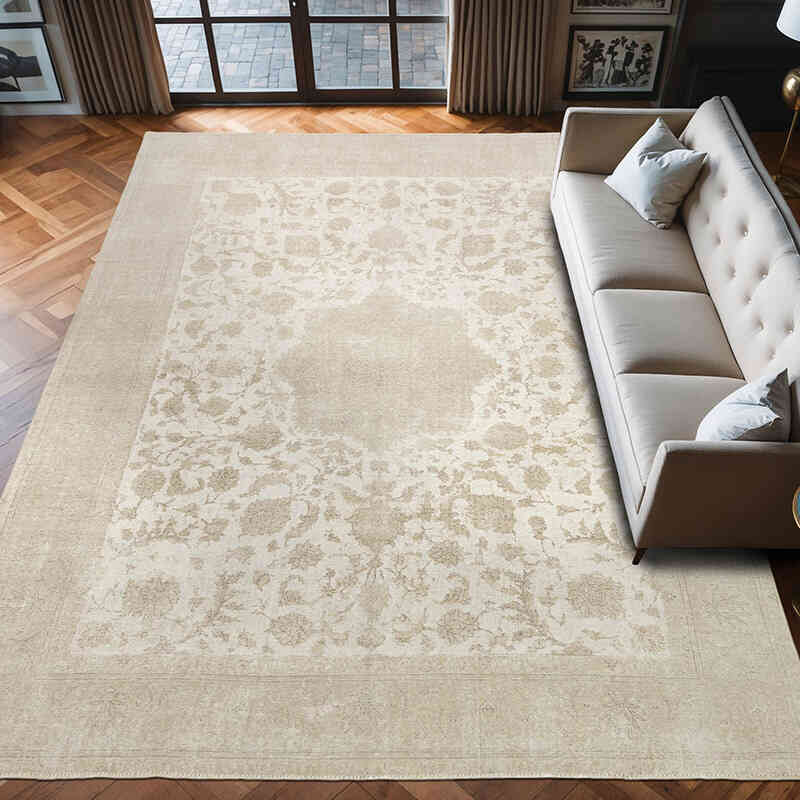 Vintage Hand-Knotted Oriental Rug - 9' 2" x 12' 6" (110" x 150") - K0066533
