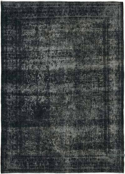 Black Over-dyed Vintage Hand-Knotted Oriental Rug - 8' 10" x 12' 1" (106 in. x 145 in.)