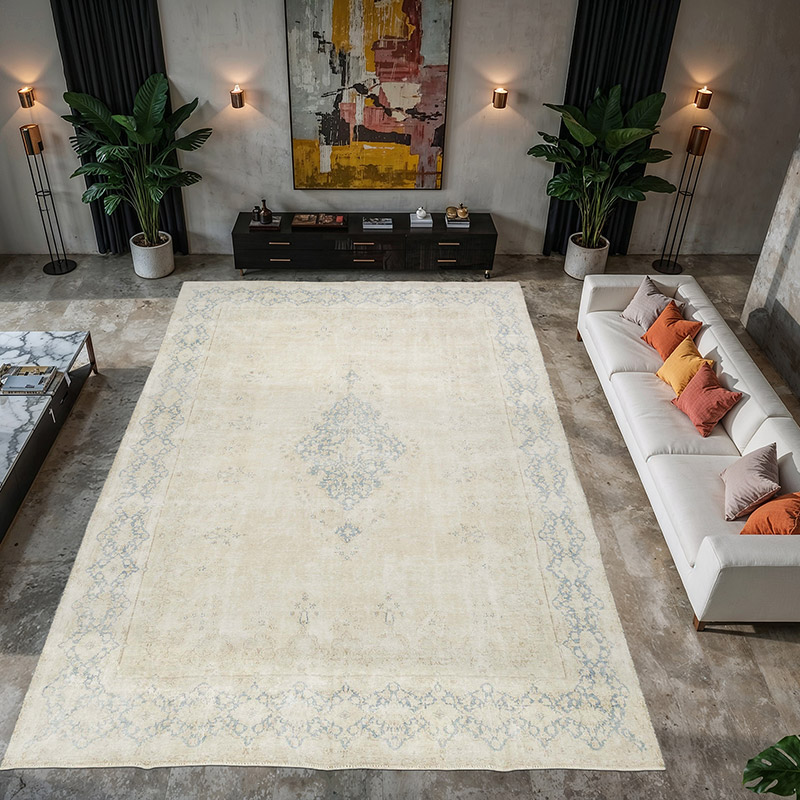 Vintage Hand-Knotted Oriental Rug - 9' 7" x 13' 11" (115" x 167") - K0066538