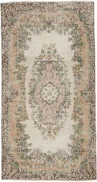 Alfombra Vintage Turca Anudada a Mano - 113 cm x 210 cm