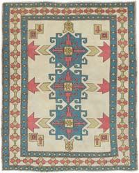 Alfombra Vintage Turca Anudada a Mano - 192 cm x 232 cm