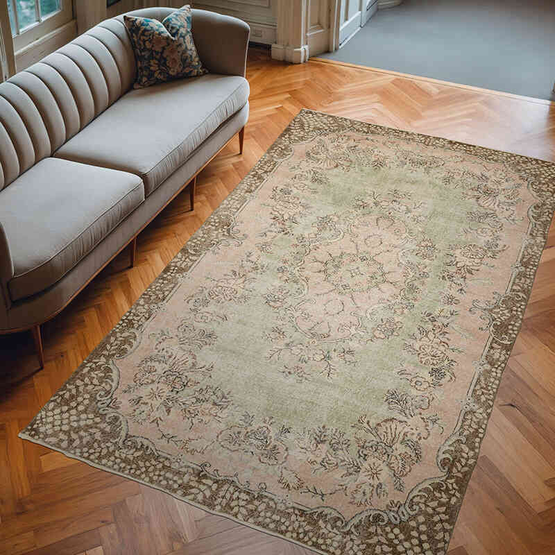 Vintage Turkish Hand-Knotted Rug - 6' 7" x 10' 6" (79" x 126") - K0066601