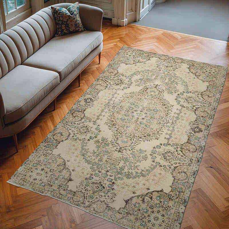 Vintage Turkish Hand-Knotted Rug - 6' 1" x 10' 1" (73" x 121") - K0066607