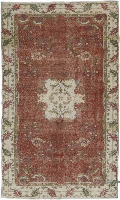 Vintage Turkish Hand-Knotted Rug - 5' 8" x 9' 4" (68" x 112")