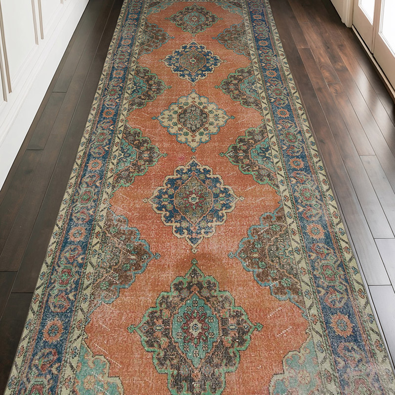 Alfombra Turca Vintage De Pasillo - 147 cm x 386 cm - K0066616