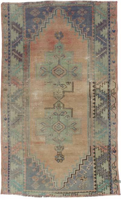 Vintage Turkish Hand-Knotted Rug - 3' 8" x 6' 1" (44 in. x 73 in.)