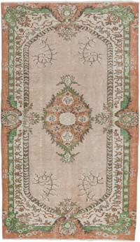 Vintage Turkish Hand-Knotted Rug - 5' 2