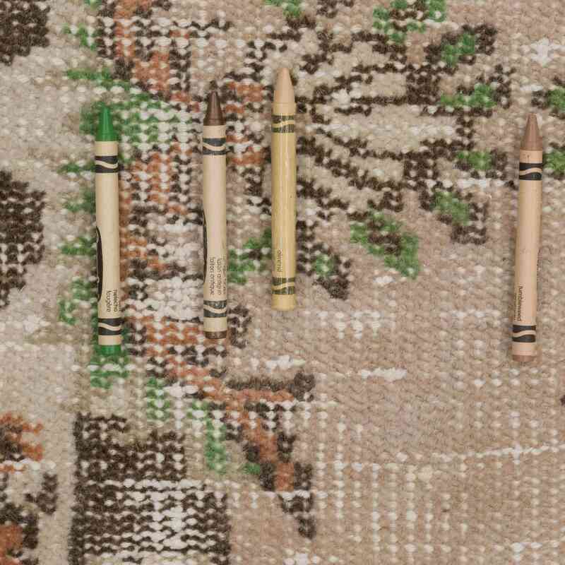 Alfombra Vintage Turca Anudada a Mano - 133 cm x 230 cm - K0066630