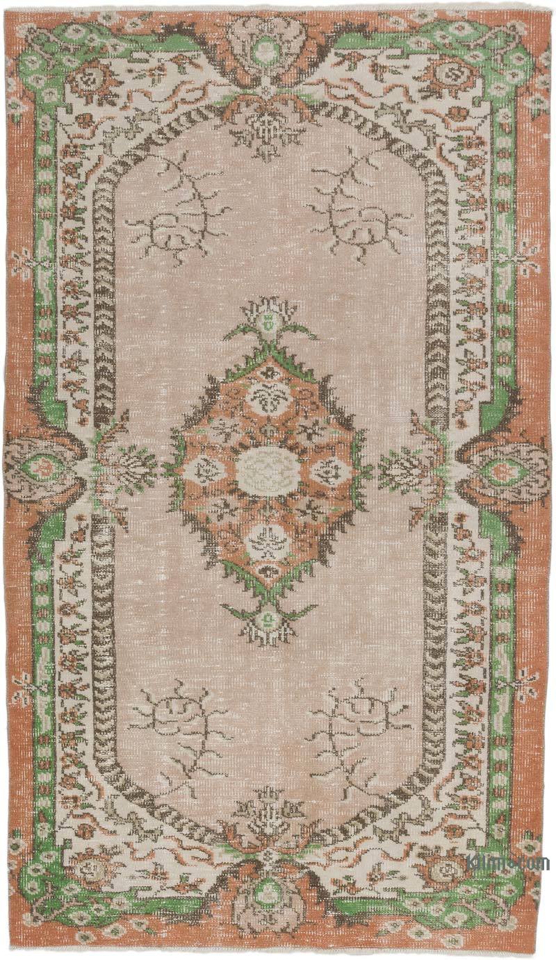Alfombra Vintage Turca Anudada a Mano - 133 cm x 230 cm - K0066630