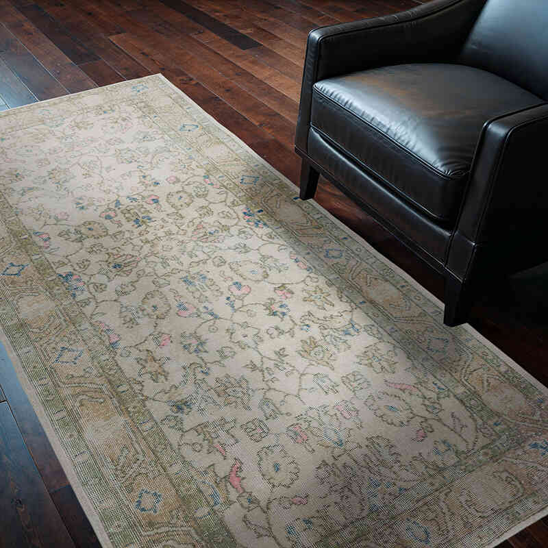 Vintage Turkish Hand-Knotted Rug - 3' 9" x 6' 11" (45" x 83") - K0066633