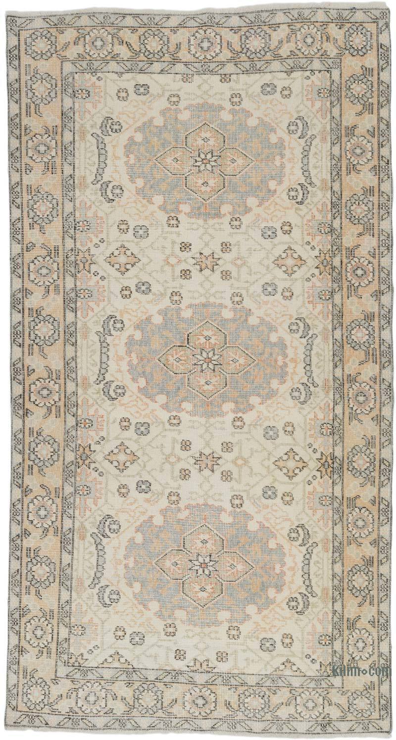 Alfombra Vintage Turca Anudada a Mano - 122 cm x 227 cm - K0066636