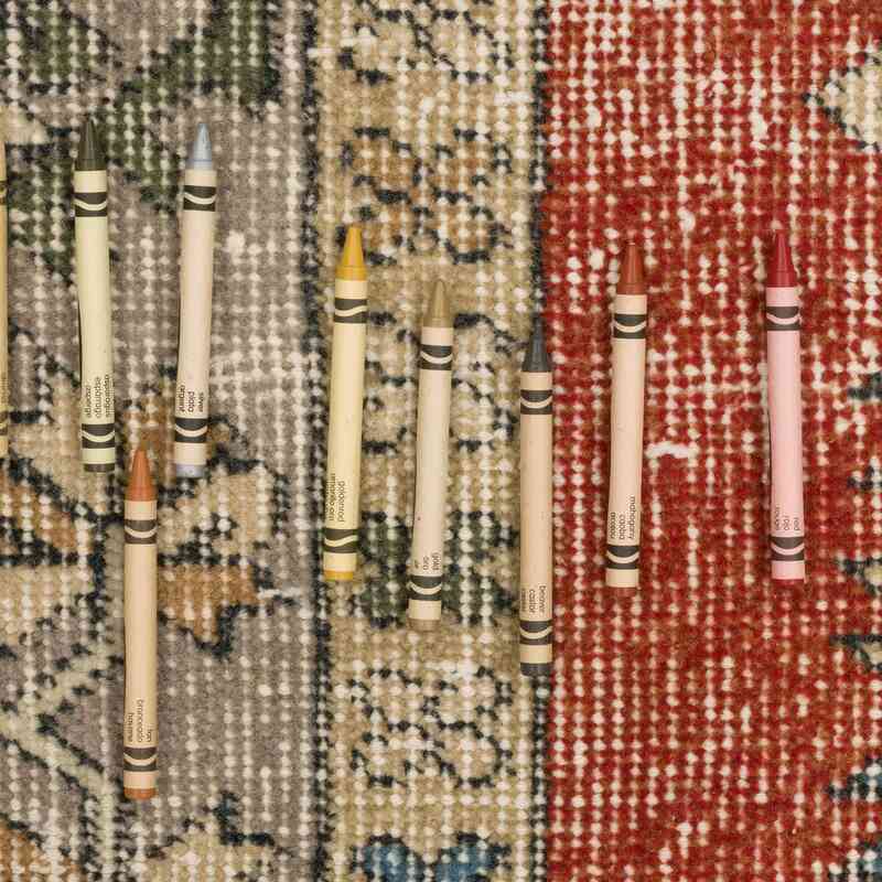Alfombra Vintage Turca Anudada a Mano - 100 cm x 218 cm - K0066650
