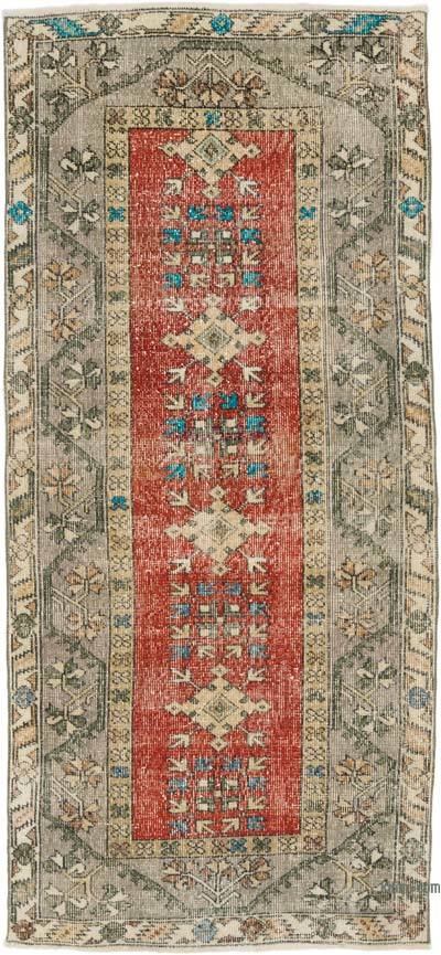 Alfombra Vintage Turca Anudada a Mano - 100 cm x 218 cm