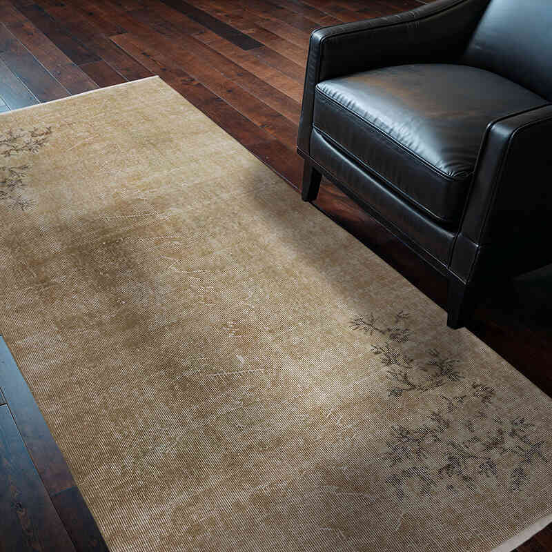 Over-dyed Vintage Hand-Knotted Turkish Rug - 3' 8" x 6' 10" (44" x 82") - K0066660