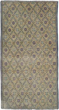 Alfombra Vintage Turca Anudada a Mano - 139 cm x 259 cm