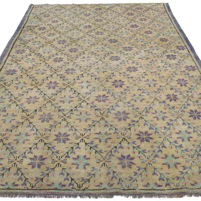 Vintage Turkish Hand-Knotted Rug - 4' 7" x 8' 6" (55" x 102") - K0066669